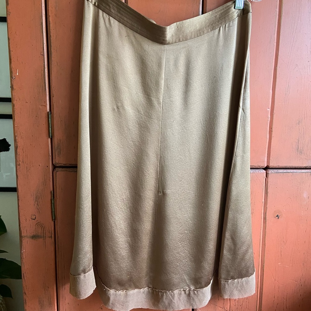 Rebecca Taylor 100% Silk Bronze Skirt 🌟